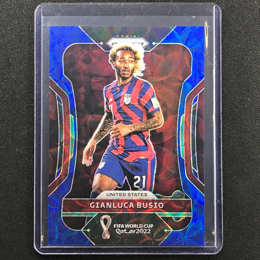 2022 Prizm Fifa World Cup Qatar Gianluca Busio Choice Blue 74/135