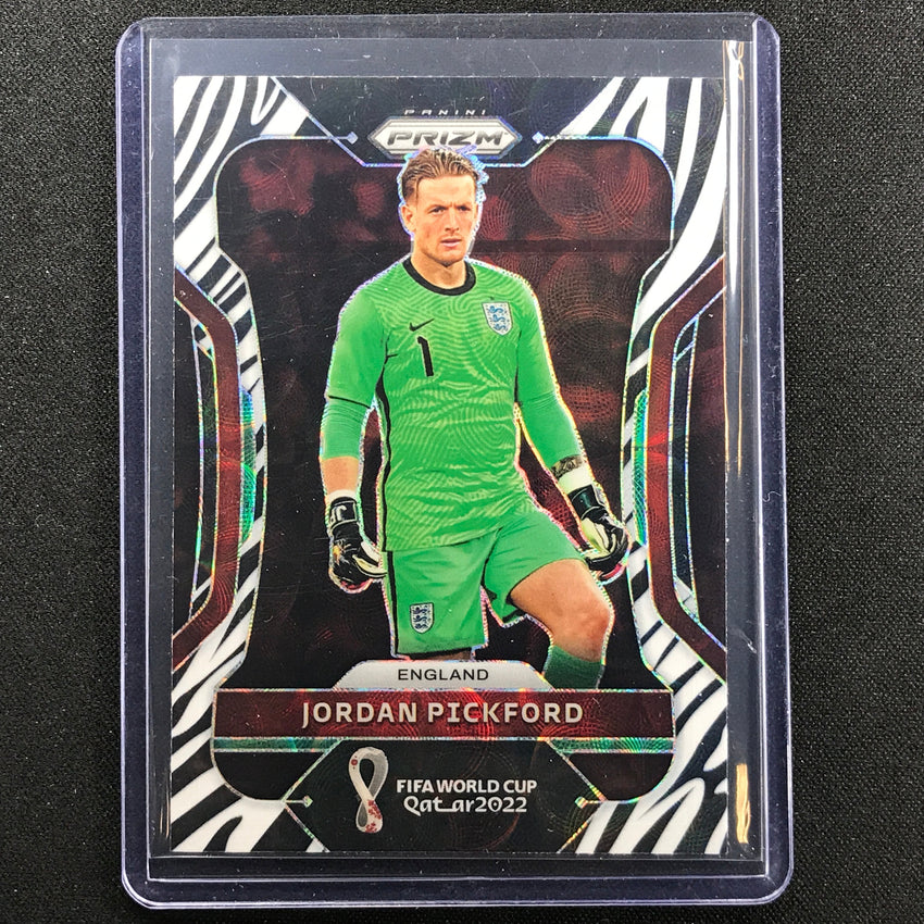 2022 Prizm FIFA World Cup Qatar JORDAN PICKFORD Choice Zebra SSP #89