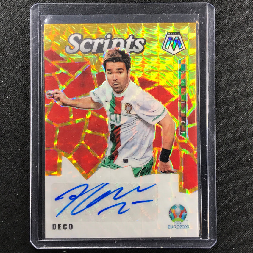 2020-21 Mosaic Uefa Euro Deco Scripts Auto Mosaic Gold 1/10