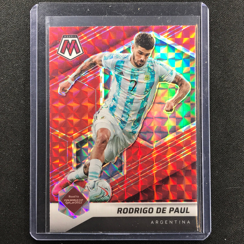 2021-22 Mosaic Fifa Road To World Cup Qatar Rodrigo De Paul Mosaic Red No 15