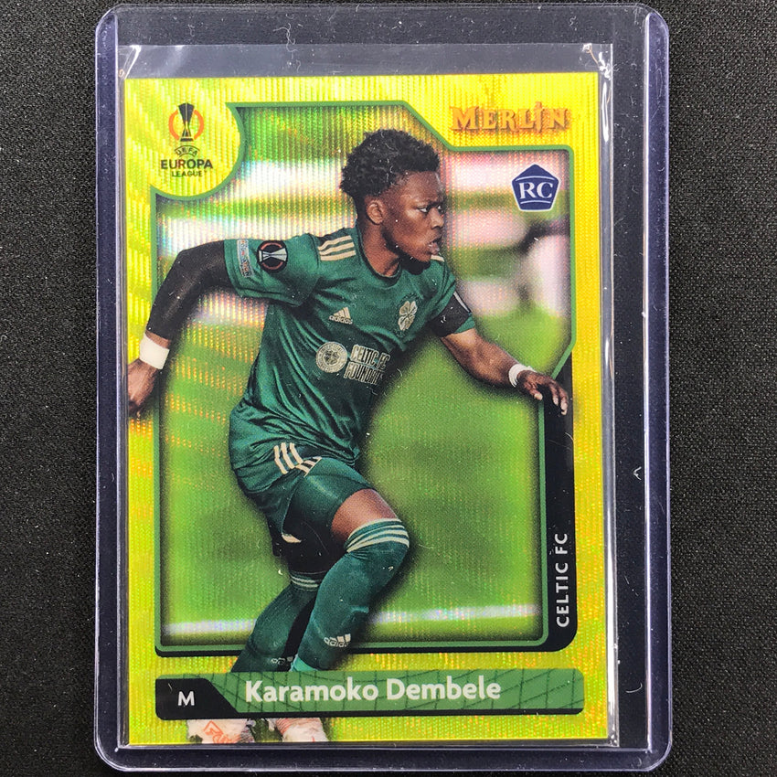 2021-22 Merlin Chrome Uefa Ucl Karamoko Dembele Rookie Yellow Wave 220/225