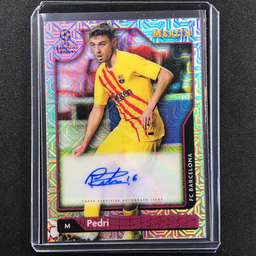 2021-22 Merlin Chrome Uefa Ucl Pedri Auto Mojo 71/99