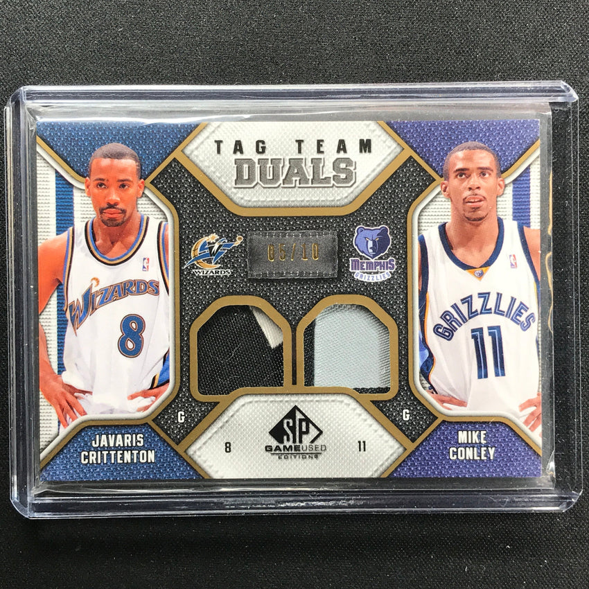 2009-10 Sp Game Used Mike Conley Crittenton Tag Team Dual Patch Gold 5/10