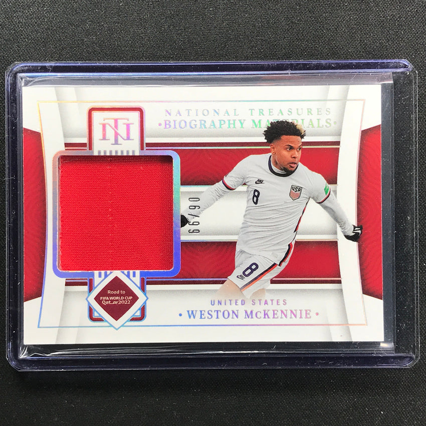 2022 National Treasures World Cup Qatar Weston Mckennie Biography Materials 6/99