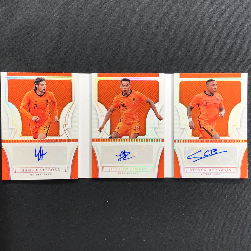2022 National Treasures World Cup Qatar Timber Bergwijn Triple Auto Book 35/49