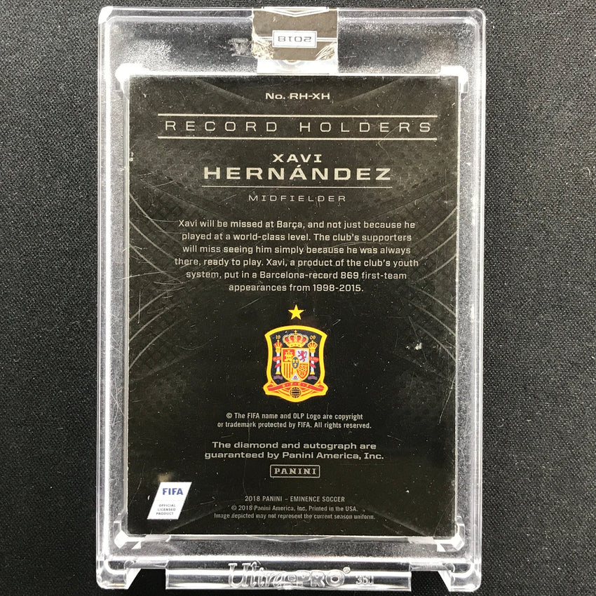 2018 Eminence Xavi Hernandez Record Holders Diamond Gem Auto Holo Silver 4/10