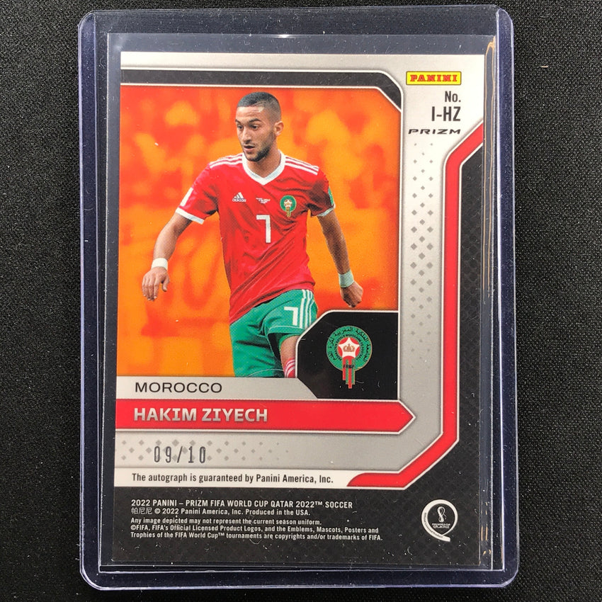 2022 Prizm Fifa World Cup Qatar Hakim Ziyech International Auto Break Gold 9/10