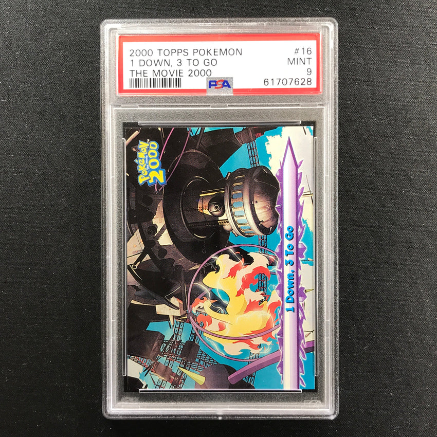 PSA 9 1 Down, 3 to Go - #16 - 2000 Topps Pokemon The Movie 628