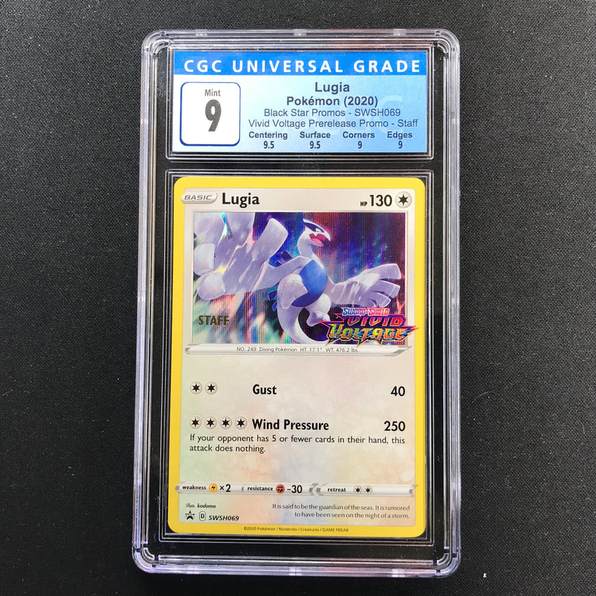 CGC 9 Lugia - SWSH069 - Promo STAFF Prerelease Vivid Voltage 020