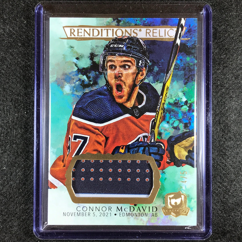 2021-22 The Cup Connor Mcdavid Renditions Relic Gold Patch 4/5