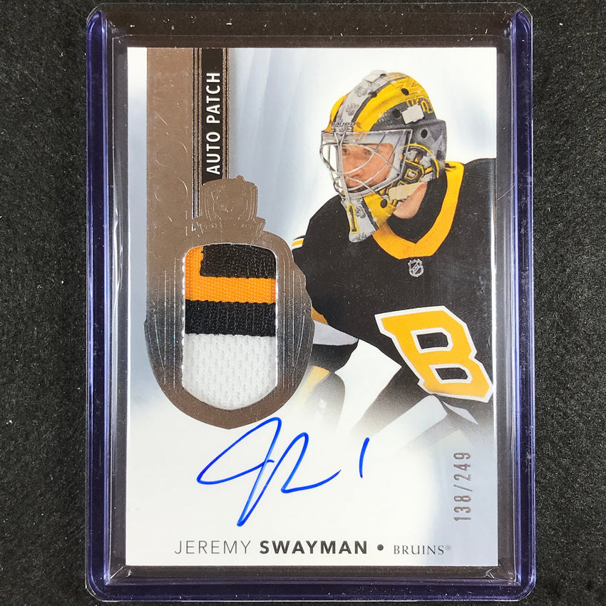 2021-22 The Cup Jeremy Swayman Base Rookie Auto Patch 138/249