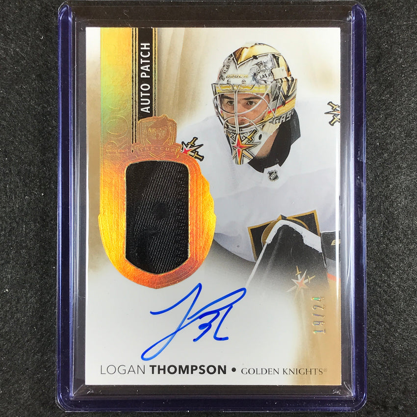 2021-22 The Cup Logan Thompson Base Rookie Auto Patch Gold Foil 19/24