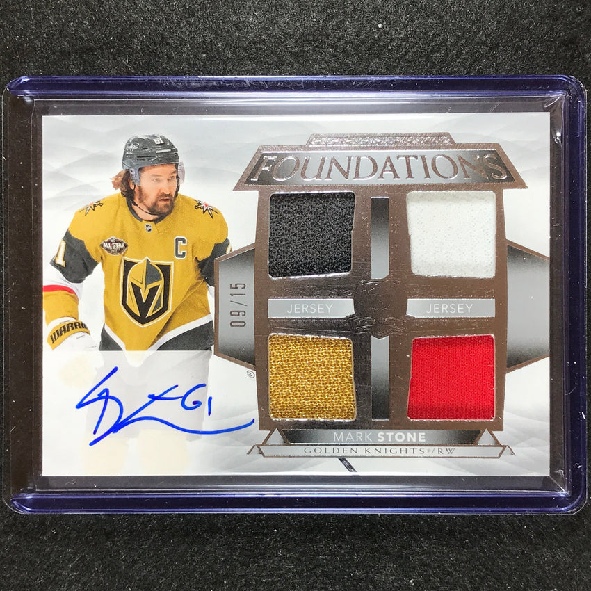 2021-22 The Cup Mark Stone Foundations Quad Jersey Auto 9/15