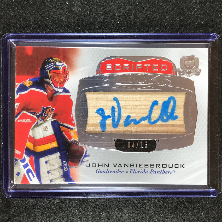 2021-22 The Cup John Vanbiesbrouck Scripted Sticks Auto Relic 4/15