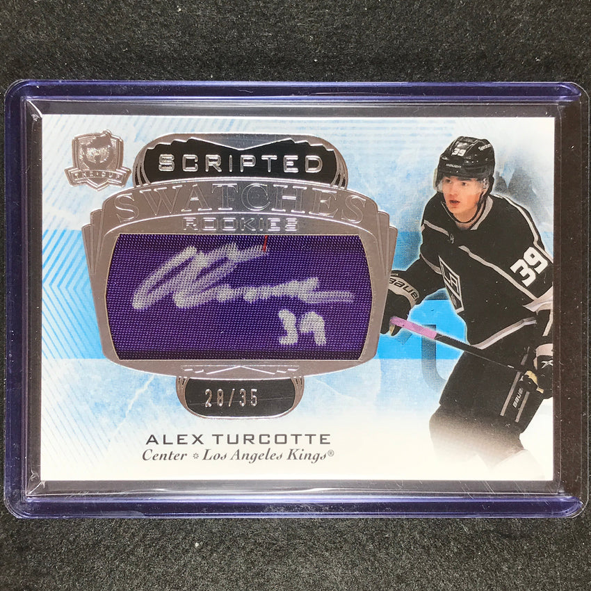 2021-22 The Cup Alex Turcotte Scripted Swatches Rookie Patch Auto 28/35