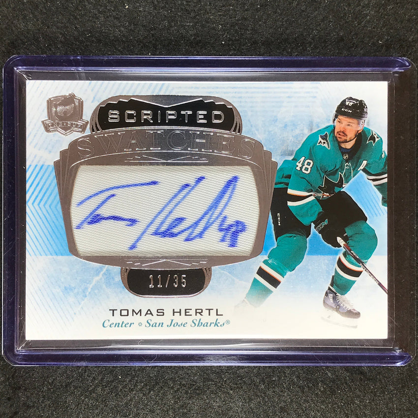 2021-22 The Cup Tomas Hertl Scripted Swatches Patch Auto 11/35