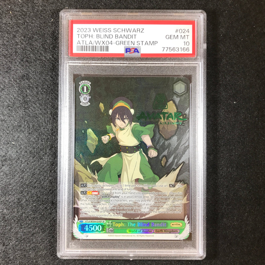 PSA 10 Toph: The Blind Bandit - ATLA/WX04-024SP SP Avatar the Last Airbender 166