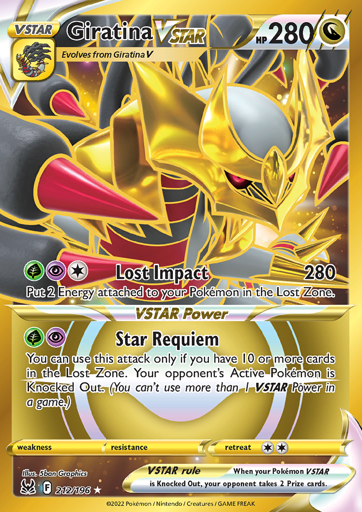 Giratina VSTAR - 212/196 - Secret Rare Lost Origin
