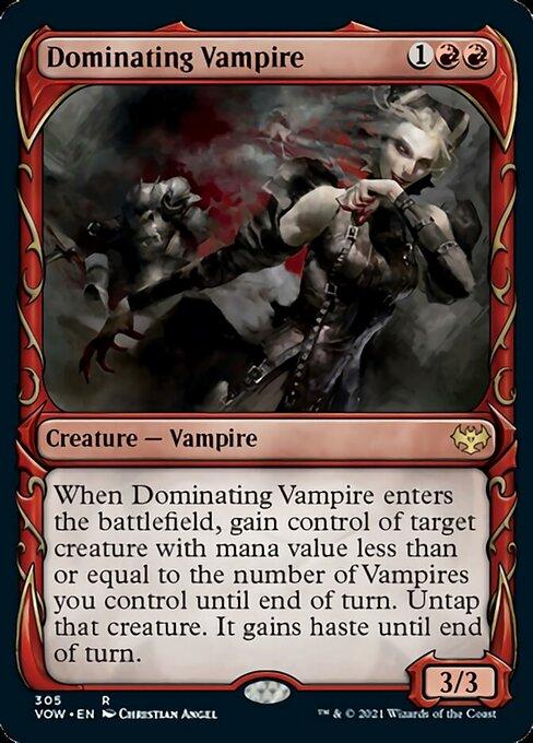 FOIL SHOWCASE Dominating Vampire - #305 Rare Crimson Vow