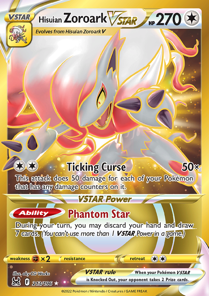 Hisuian Zoroark VSTAR - 213/196 - Secret Rare Lost Origin