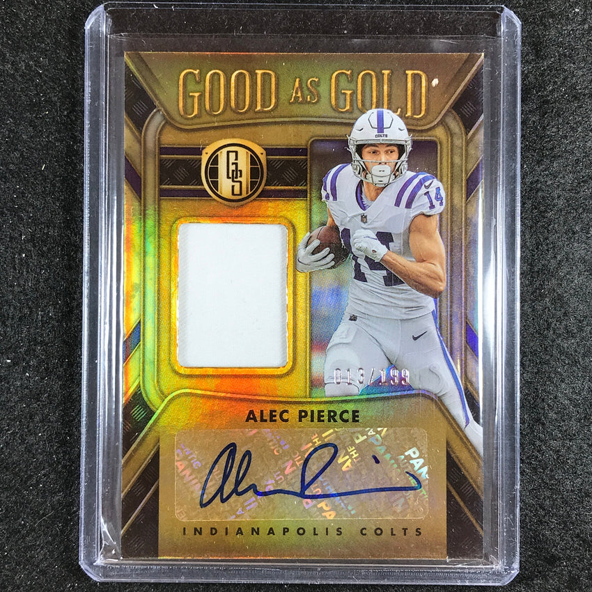2023 Gold Standard Nfl Alec Pierce Good As Gold Jersey Auto 13/199