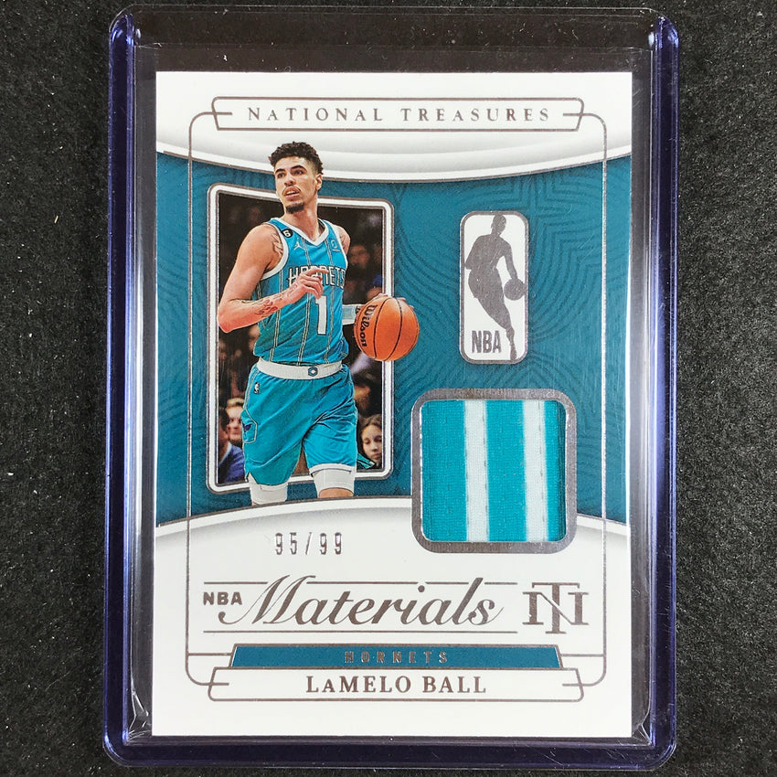 2022-23 National Treasures Lamelo Ball Nba Materials Jersey Relic 95/99