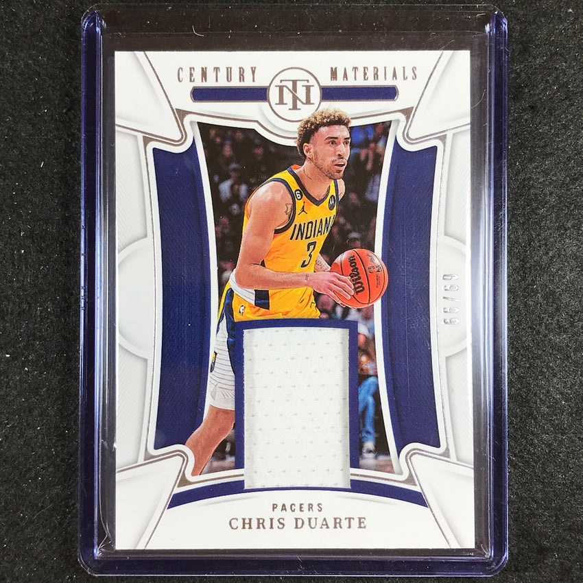 2022-23 National Treasures Chris Duarte Century Materials Jersey Relic 69/99