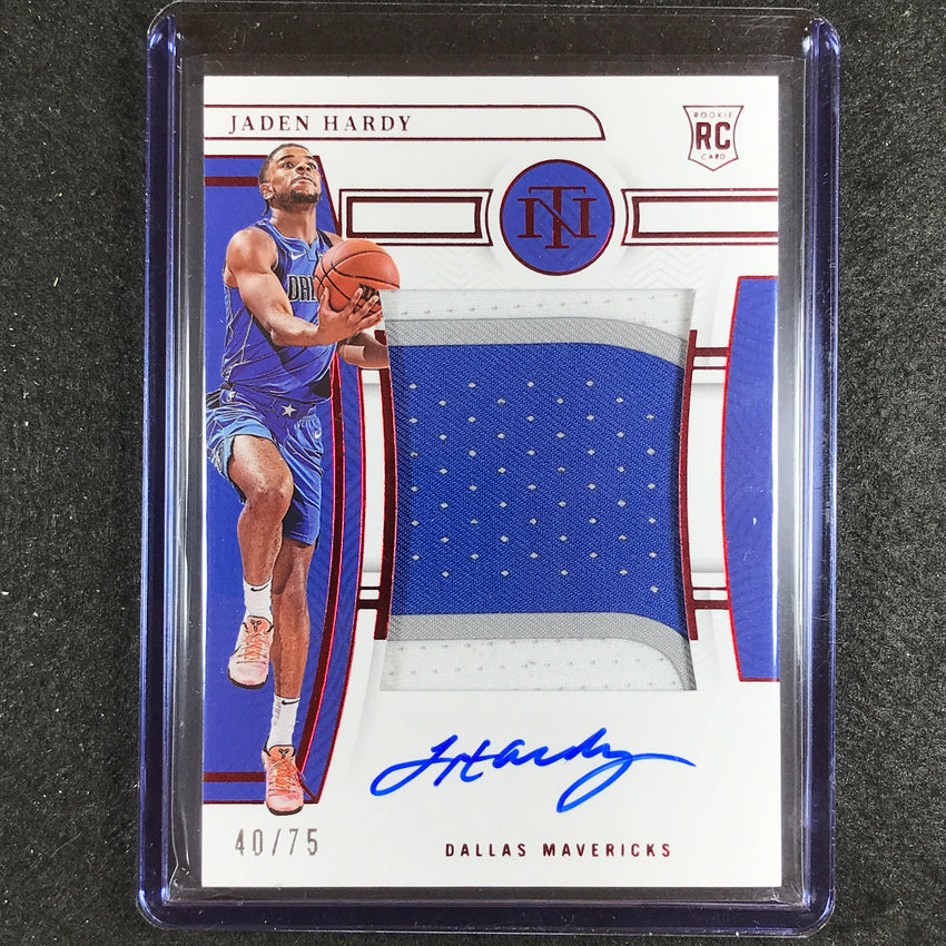 2022-23 National Treasures Jaden Hardy Rookie Patch Auto Red 40/75