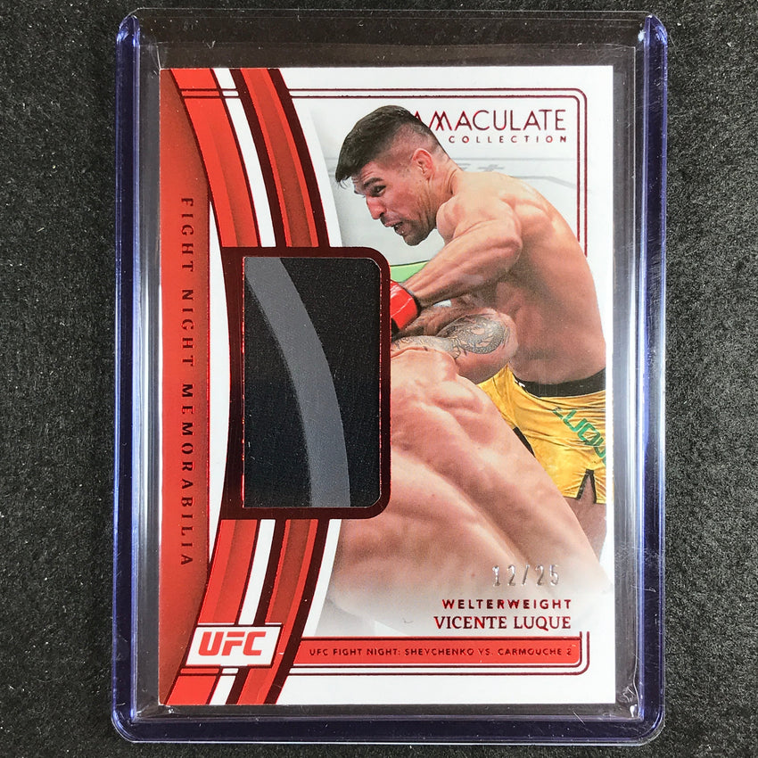 2023 Immaculate Vicente Luque Fight Night Memorabilia Relic Red 12/25