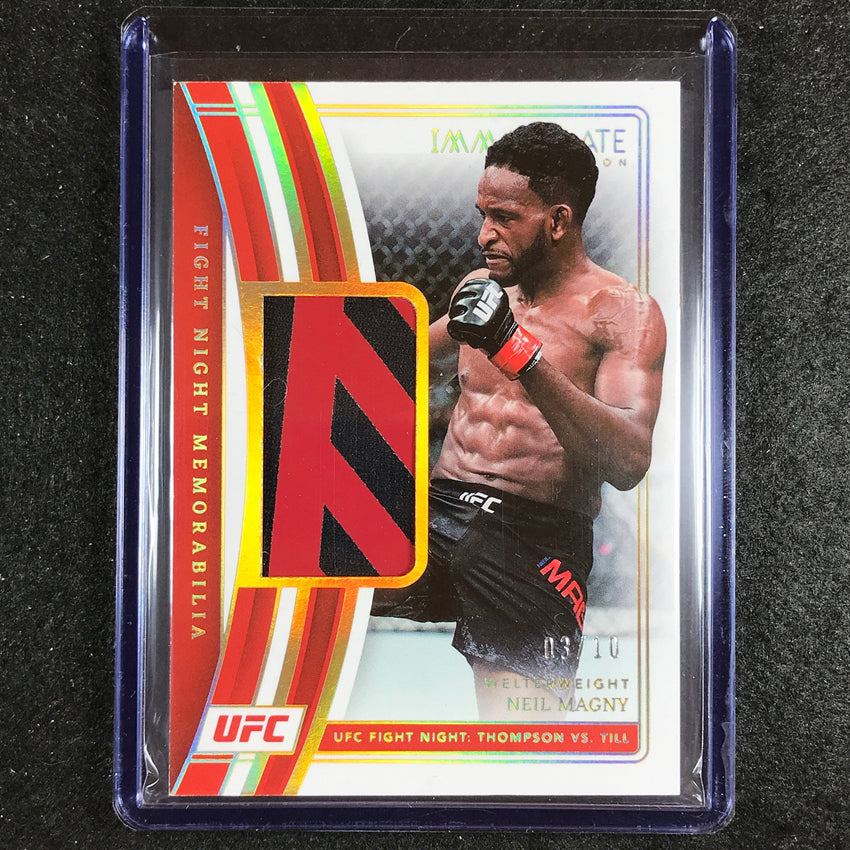 2023 Immaculate Neil Magny Fight Night Memorabilia Relic Gold 3/10