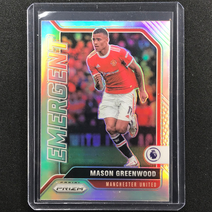 2021-22 Prizm EPL MASON GREENWOOD Emergent Silver #17