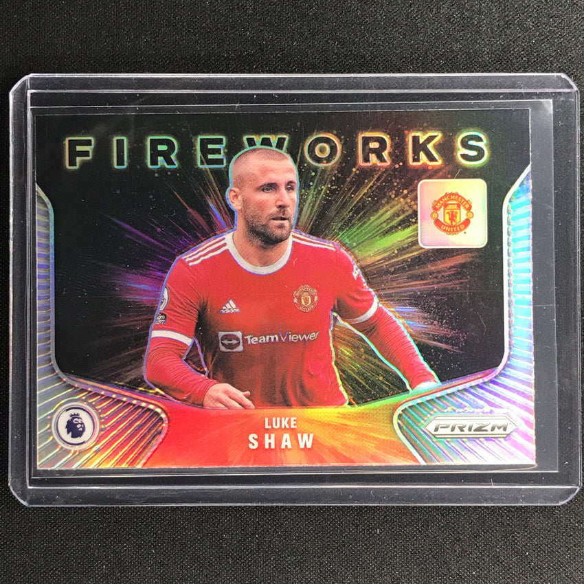 2021-22 Prizm EPL LUKE SHAW Fireworks Silver #3