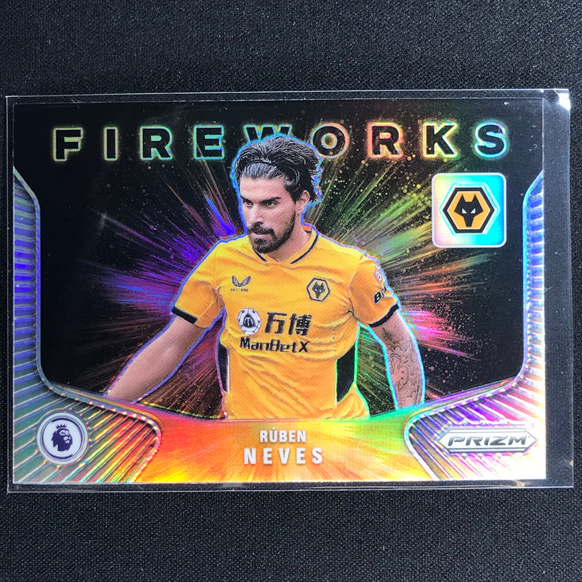 2021-22 Prizm Epl Ruben Neves Fireworks Silver No 9