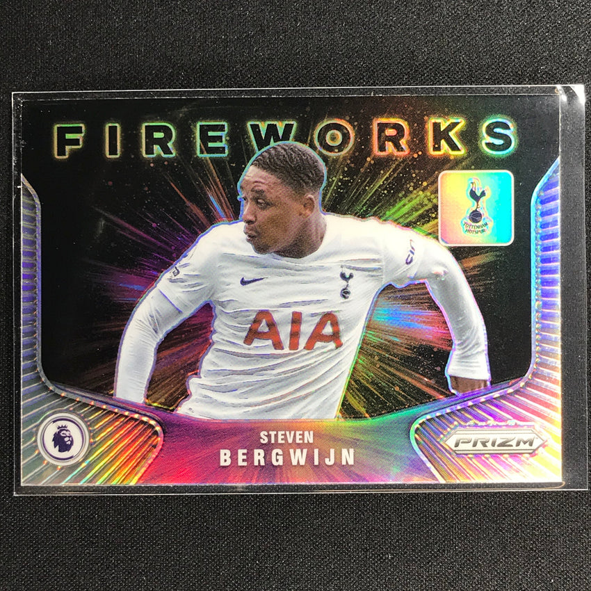 2021-22 Prizm Epl Steven Bergwijn Fireworks Silver No 11