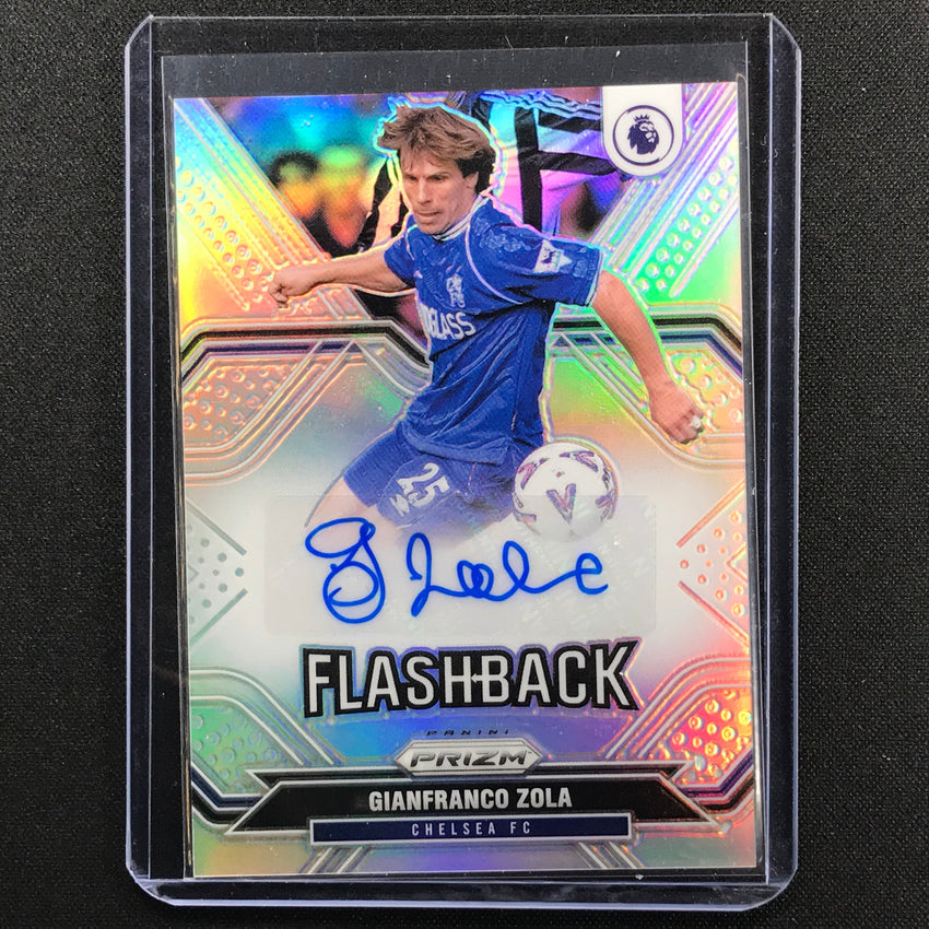 2021-22 Prizm Epl Gianfranco Zola Flashback Auto Silver 2/99