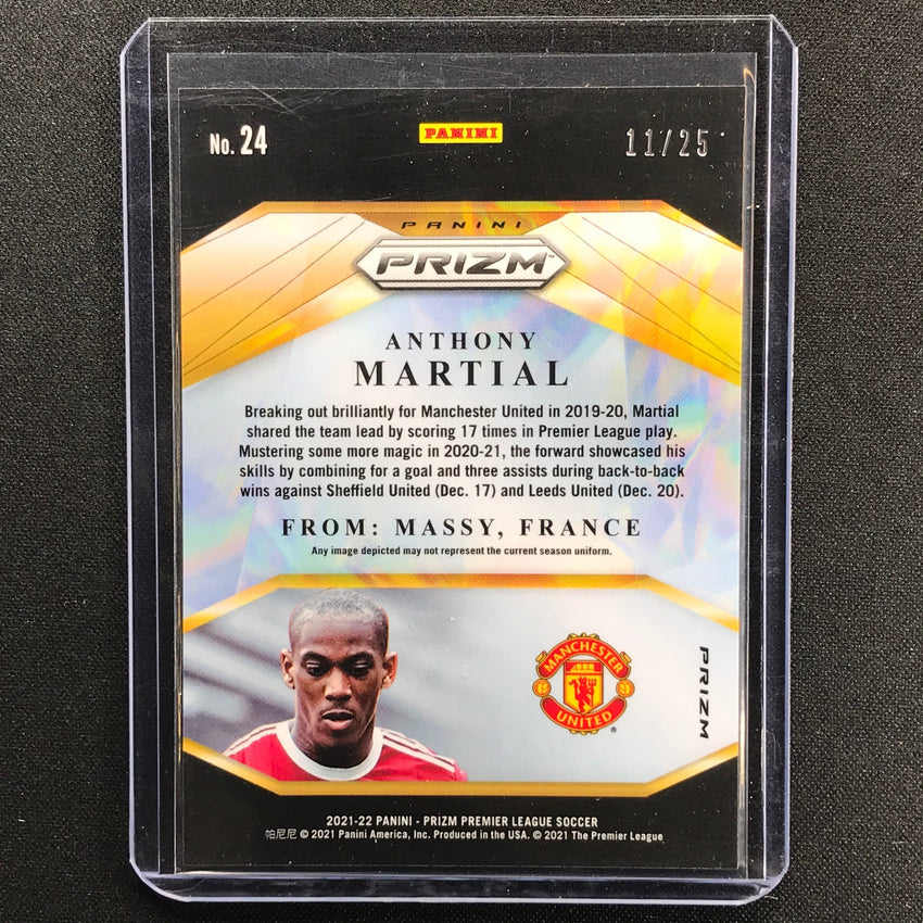 2021-22 Prizm Epl Anthony Martial Brilliance Orange 11/25