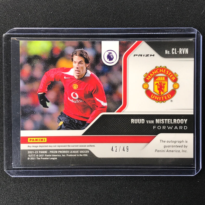 2021-22 Prizm Epl Ruud Van Nistelrooy Club Legends Signatures Auto Silver 42/49
