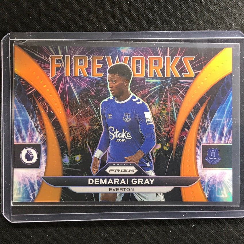 2022-23 Prizm Epl Demarai Gray Fireworks Orange 6/25