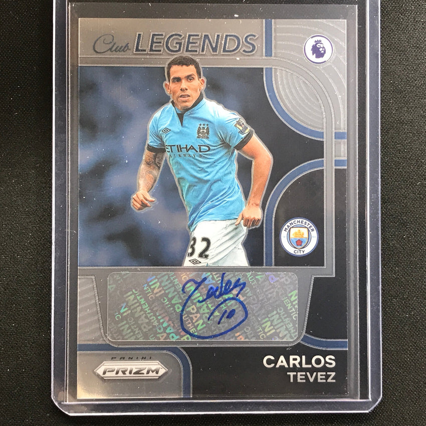 2022-23 Prizm Epl Carlos Tevez Club Legends Signatures Auto Base No Ct