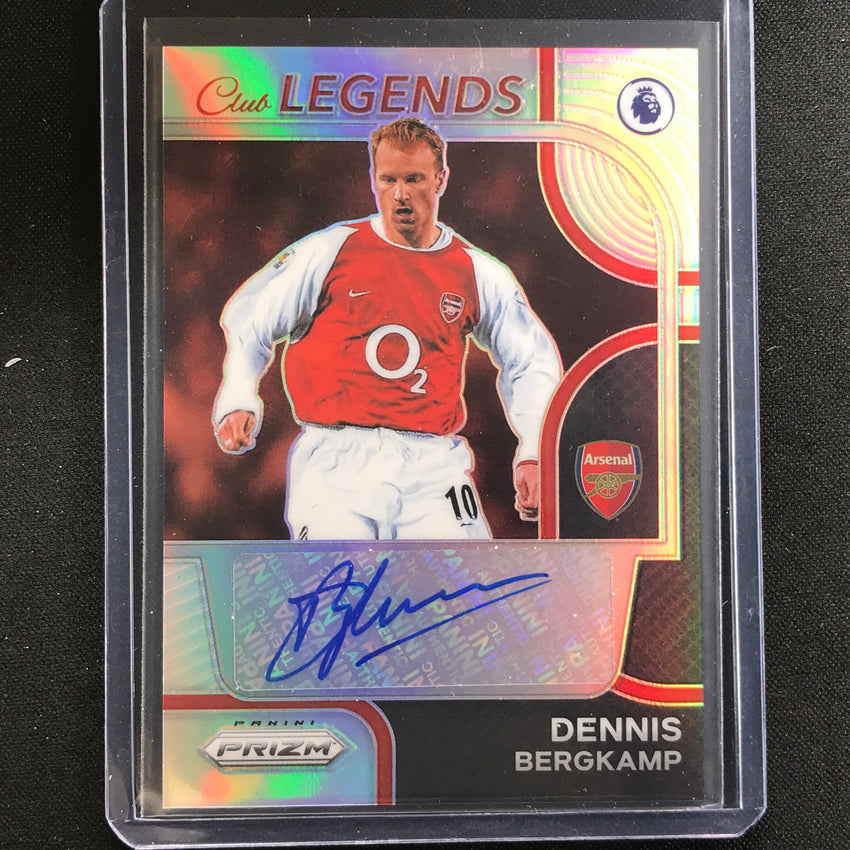 2022-23 Prizm Epl Dennis Bergkamp Club Legends Signatures Auto Silver 48/49