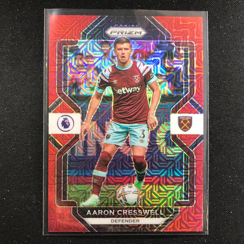 2022-23 Prizm Epl Aaron Cresswell Red Mojo 85/99 No 56