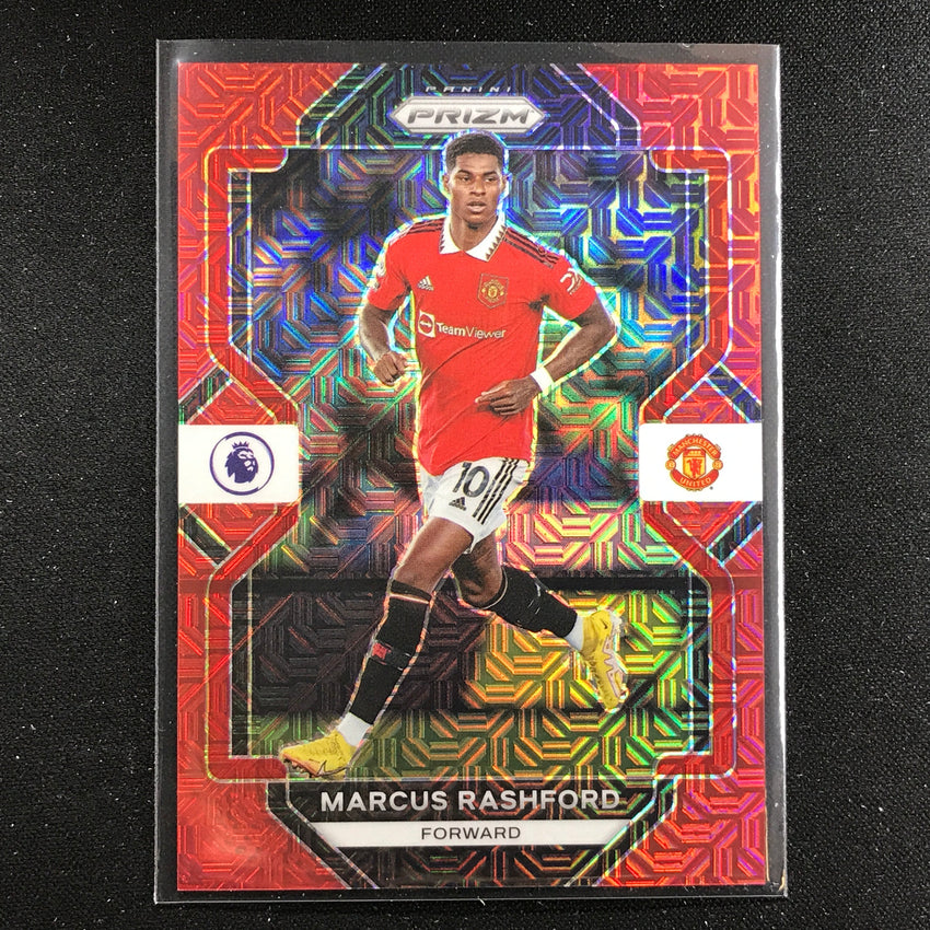 2022-23 Prizm Epl Marcus Rashford Red Mojo 32/99 No 81