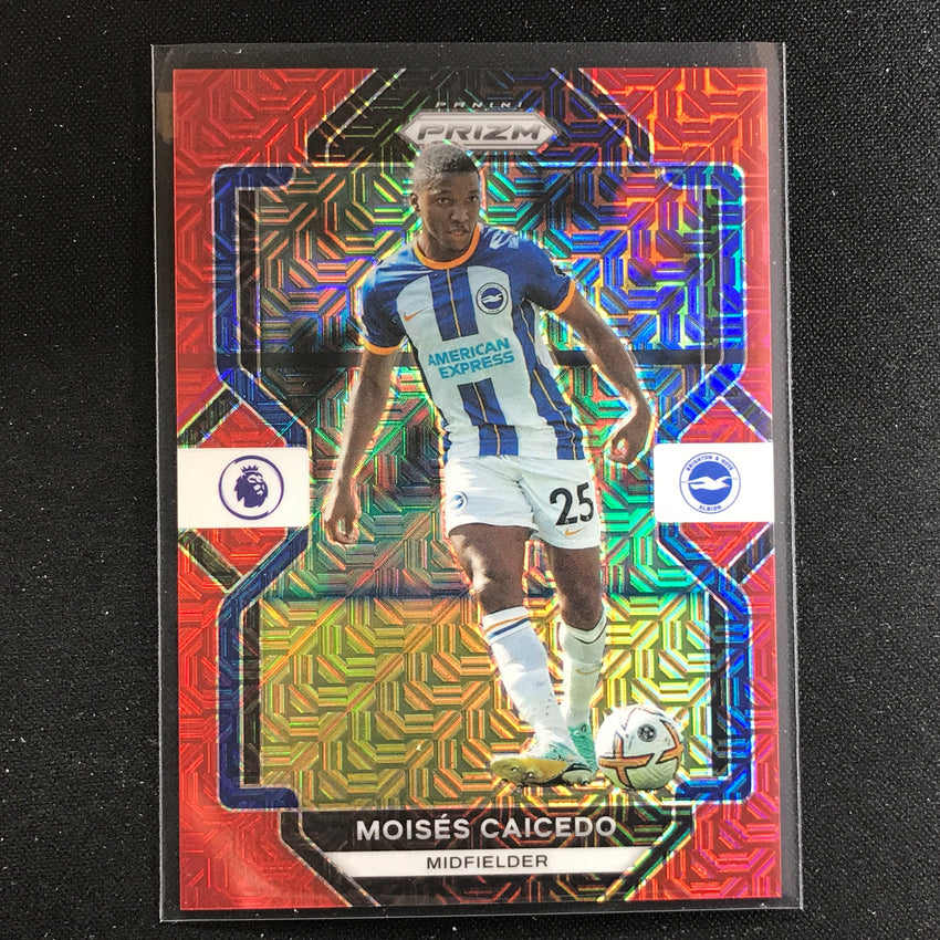 2022-23 Prizm Epl Moises Caicedo Red Mojo 35/99 No 135