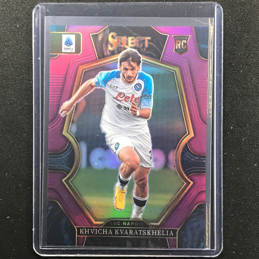 2022-23 Select Serie A Khvicha Kvaratskhelia Mezzanine Rookie Purple 23/49