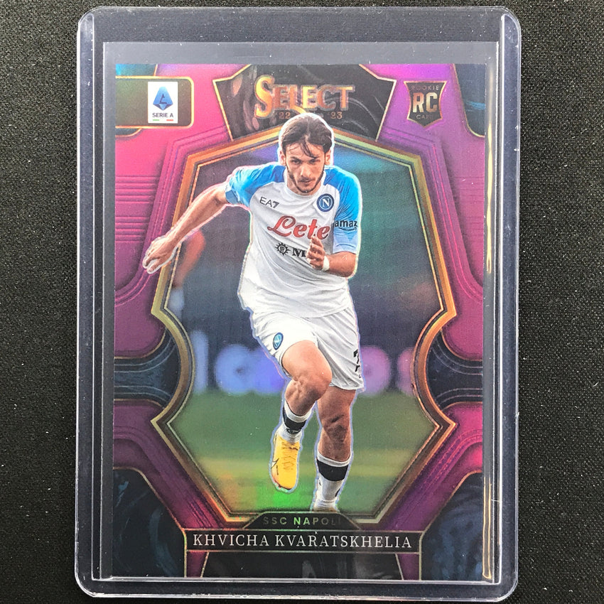 2022-23 Select Serie A Khvicha Kvaratskhelia Mezzanine Rookie Purple 8/49