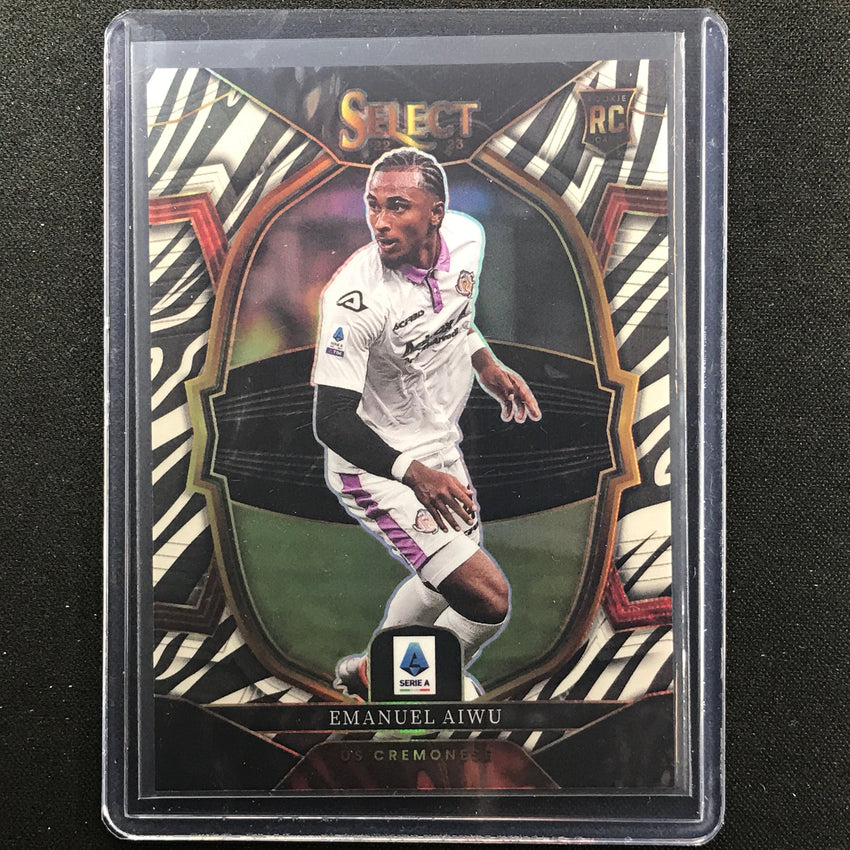 2022-23 Select Serie A Emanuel Aiwu Terrace Rookie Zebra 10/20
