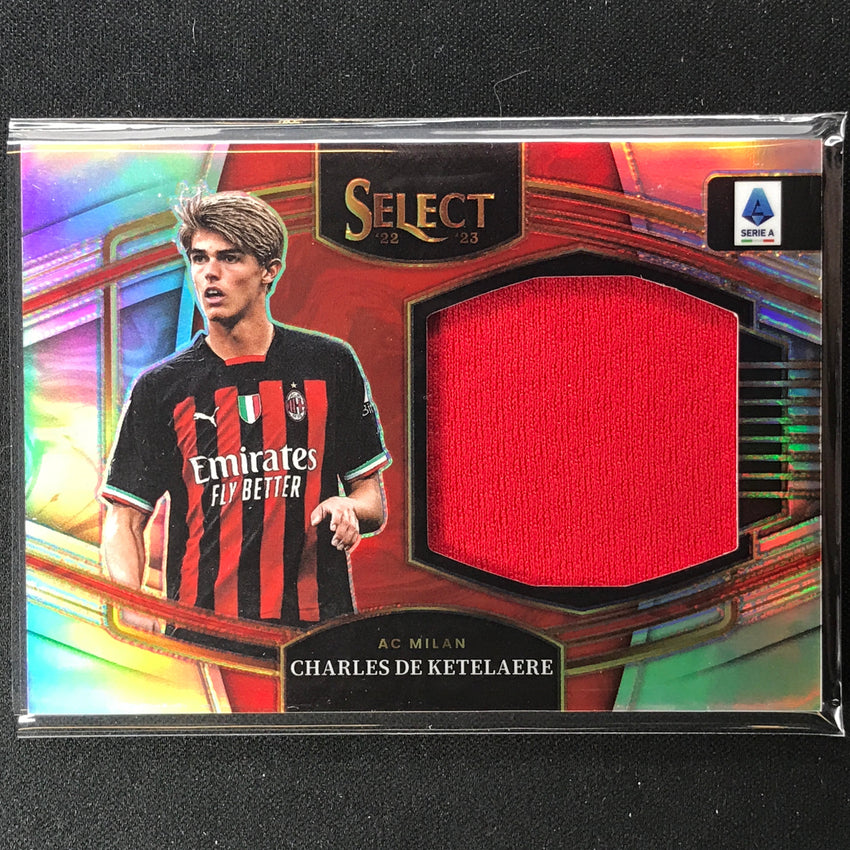 2022-23 Select Serie A Charles De Ketelaere Jumbo Jersey Relic Silver No Cdk