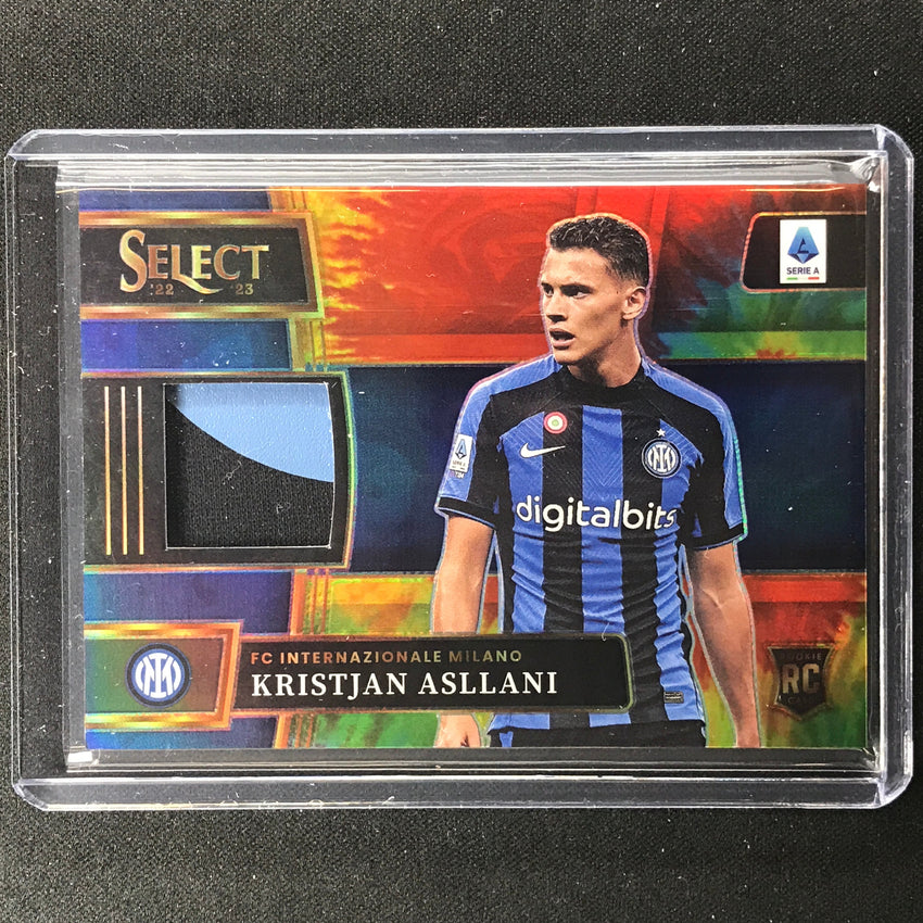 2022-23 Select Serie A Kristjan Asslani Patch Relic Rookie Tie-dye 14/15
