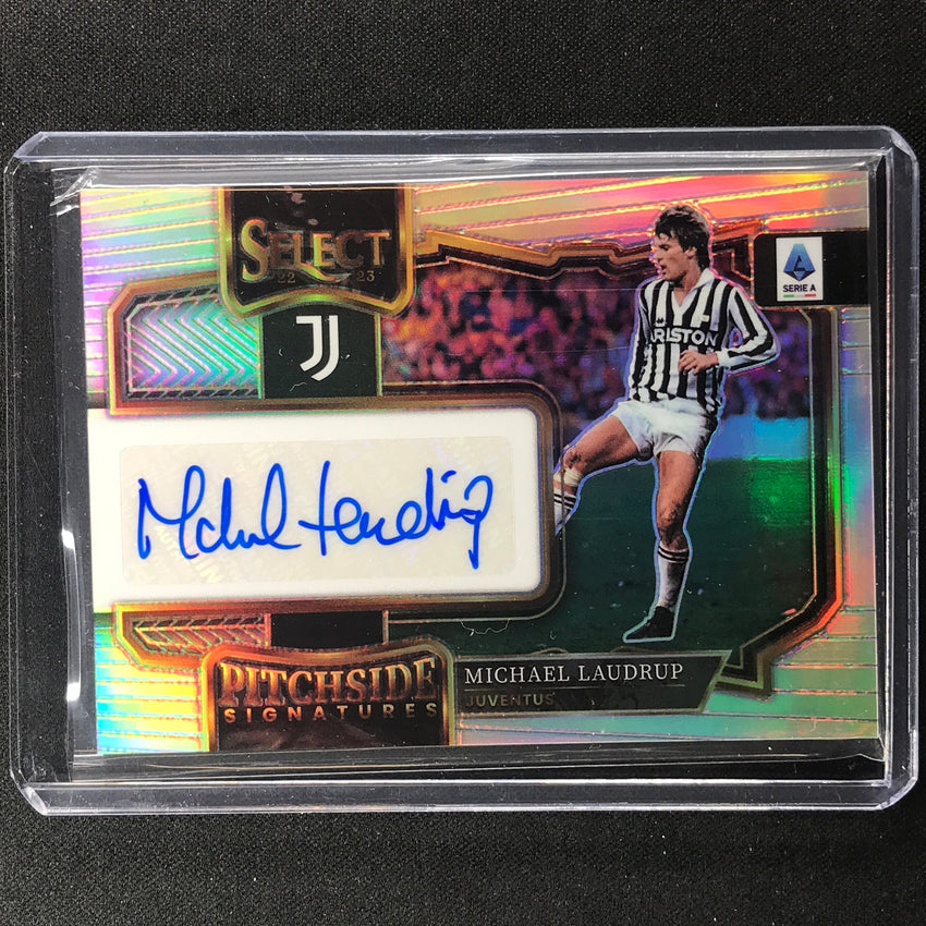 2022-23 Select Serie A Michael Laudrup Pitchside Signatures Auto Silver No Ml