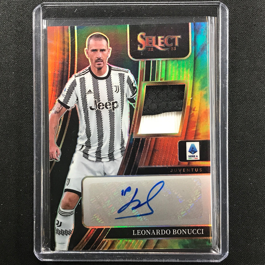 2022-23 Select Serie A Leonardo Bonucci Memorabilia Patch Auto Tie-dye 7/15